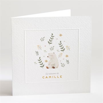 Faire-part naissance le nounours