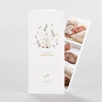 Faire-part naissance le nounours photomaton