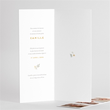 Faire-part naissance le nounours photomaton - Détail du faire-part