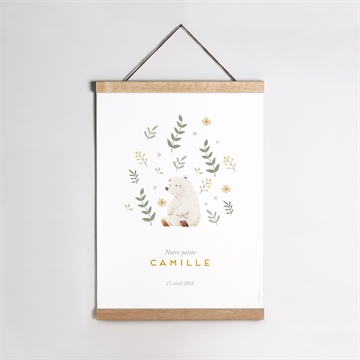 Affiche naissance le nounours
