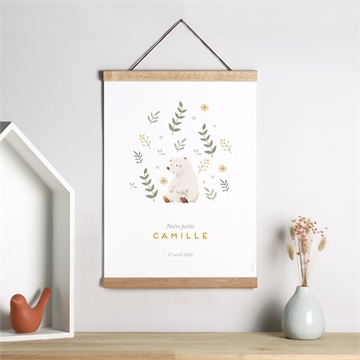Affiche naissance le nounours - Mise en situation