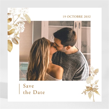 Save the Date mariage délicatesse végétale