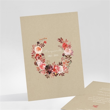 Faire-part décès fleurs automnales