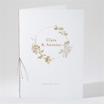 Livret de messe mariage délicatesse végétale