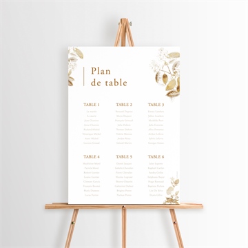 Plan de table mariage délicatesse végétale