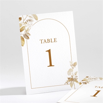 Numéro de table mariage délicatesse végétale
