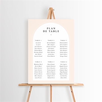 Plan de table mariage volupté