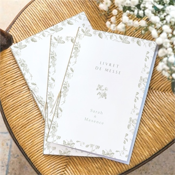 Livret de messe mariage fleuri