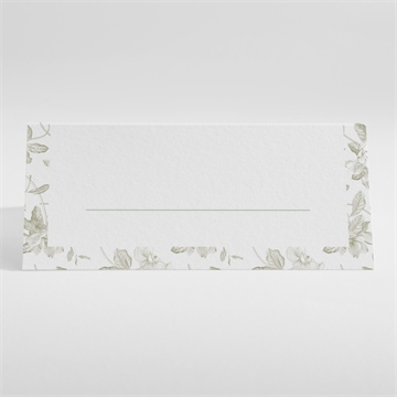 Marque-place mariage fleuri - Dos du marque-place