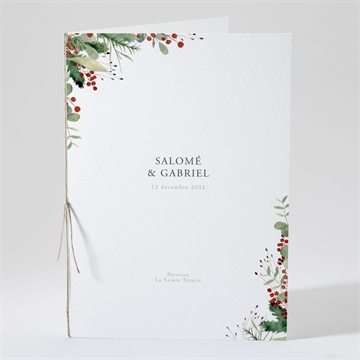 Livret de messe mariage thème noël