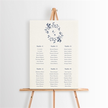 Plan de table mariage notre idylle