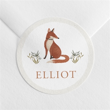 Sticker naissance le conte du renard