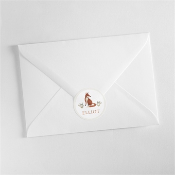 Sticker naissance le conte du renard - Mise en situation