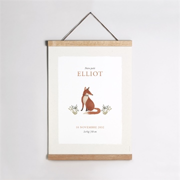 Affiche naissance le conte du renard