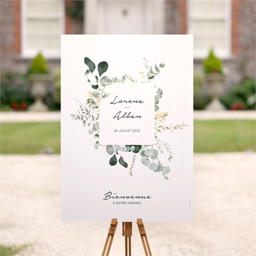 Panneau bienvenue pastel