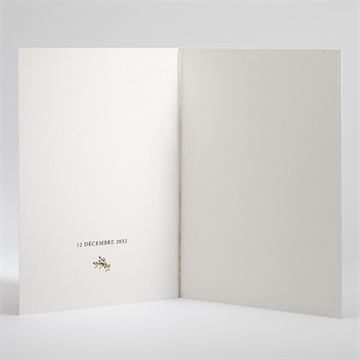 Livret de messe mariage fleurs d'hiver - Intérieur du livret