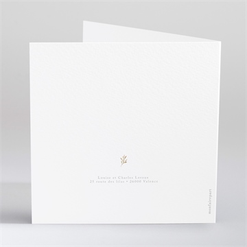 Faire-part naissance biche - Dos du faire-part