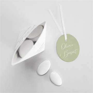 Boîte de dragées mariage tendre elegance étui - Intérieur de la boîte