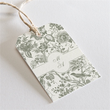 Etiquette mariage romance portrait dorure