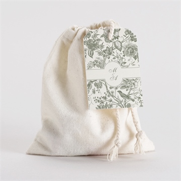 Pochon mariage  romance portrait dorure