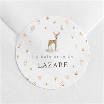 Sticker naissance biche