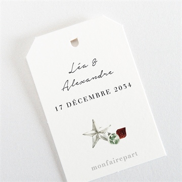 Etiquette mariage en hiver - Dos de l'étiquette