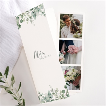 Remerciement mariage lyrisme photomaton