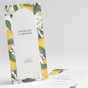 Menu mariage citron sticker