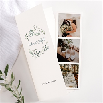 Remerciement mariage bouquet provençal photomaton