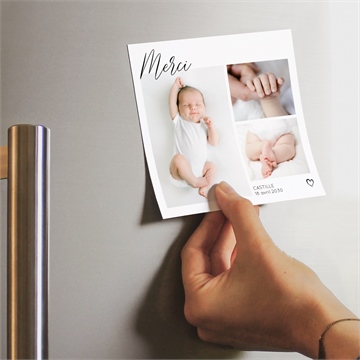 Remerciement naissance mon pele mele photo - Mise en situation