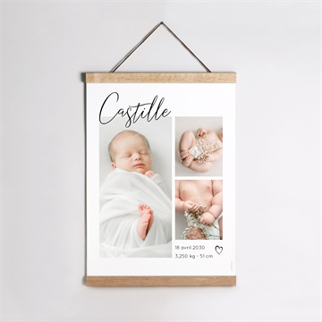 Affiche naissance mon pele mele photo
