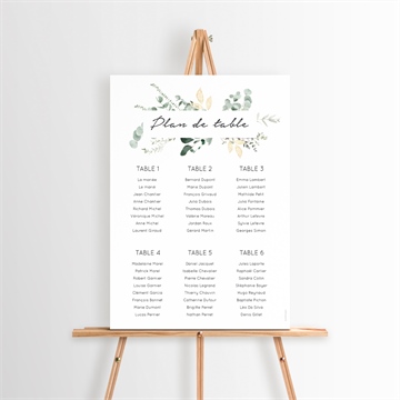 Plan de table mariage pastel