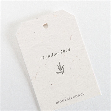 Etiquette mariage capsule champetre - Dos de l'étiquette