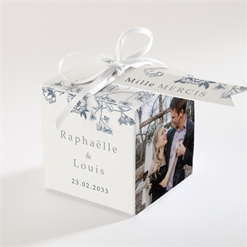 Boîte de dragées mariage tropiques