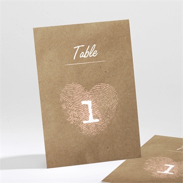 Numéro de table mariage nos empreintes