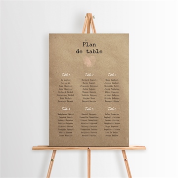 Plan de table mariage nos empreintes