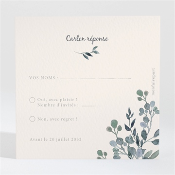 Carton réponse mariage bel eclat superposition