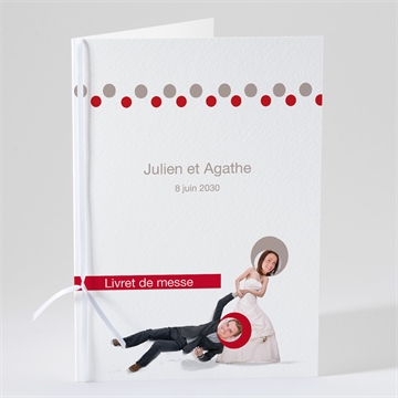 Livret de messe mariage humour original magnet