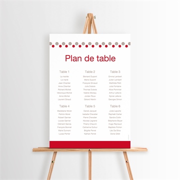 Plan de table mariage humour original magnet