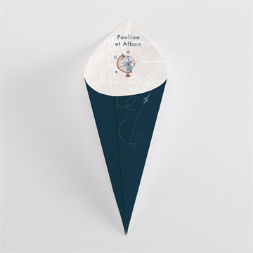 Cornet confettis mariage notre passeport