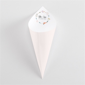 Cornet confettis mariage art champêtre bracelet