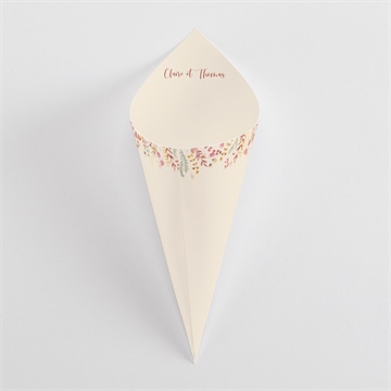 Cornet confettis mariage élégance champêtre