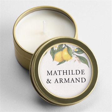 Bougie mariage citron sticker