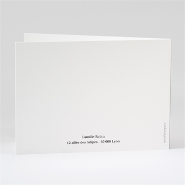 Remerciement décès eternel plié - Dos du remerciement