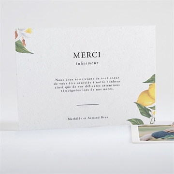 Remerciement mariage citron sticker