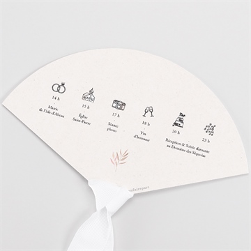 Eventail mariage poésie boheme - Dos de l'eventail