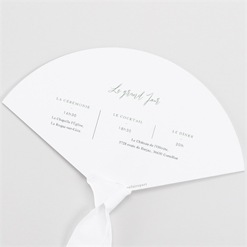 Eventail mariage tout pour toi programme - Dos de l'eventail