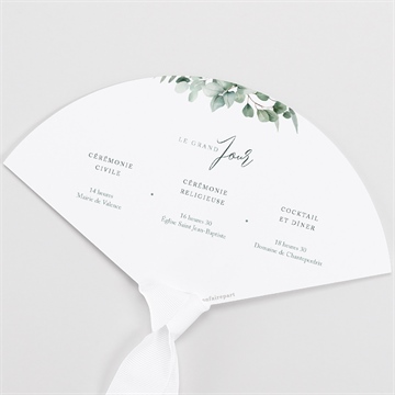 Eventail mariage lyrisme programme - Dos de l'eventail