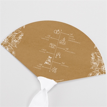 Eventail mariage belle découverte programme - Dos de l'eventail