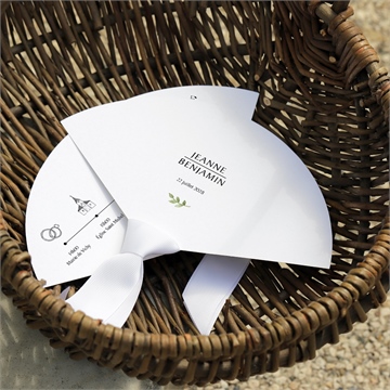 Eventail mariage nature chic programme - Mise en situation